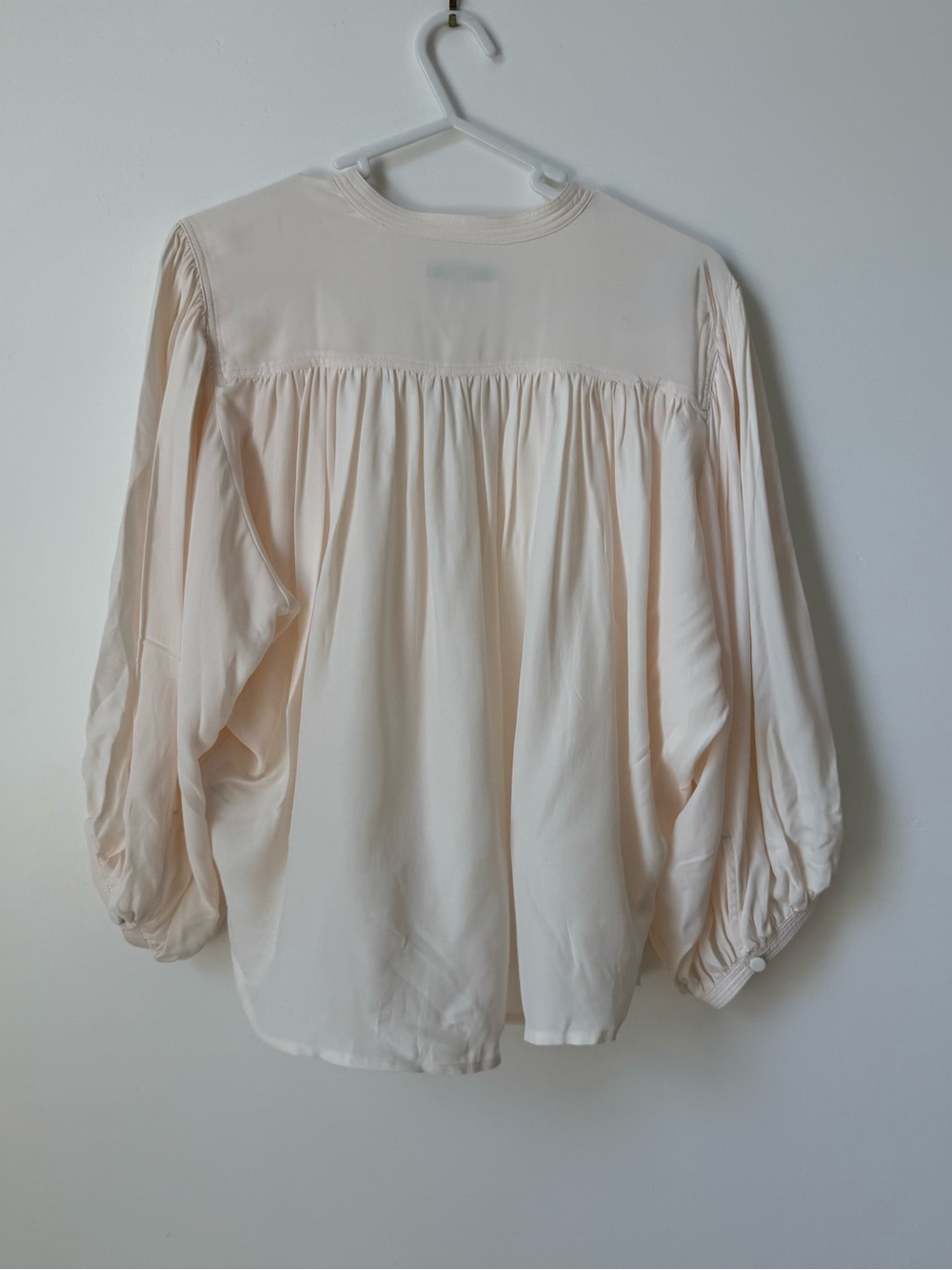 NWT Madewell Shirred Crewneck Button-Up Top size M - Picture 8 of 8